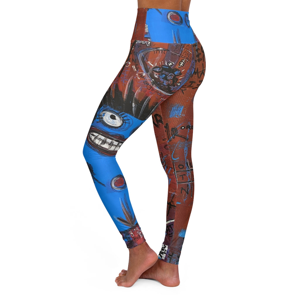 High Waisted Yoga Leggings / Blue Girl