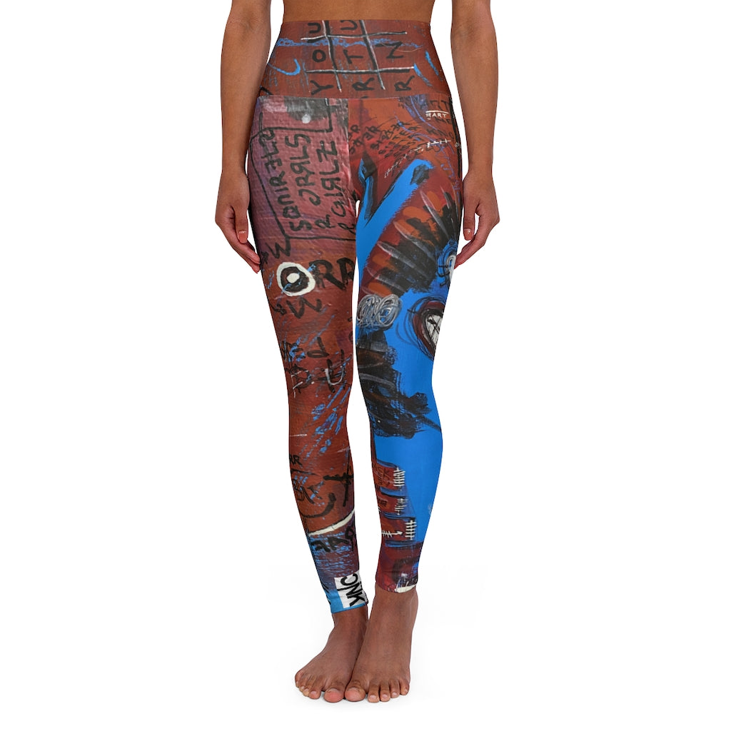 High Waisted Yoga Leggings / Blue Girl