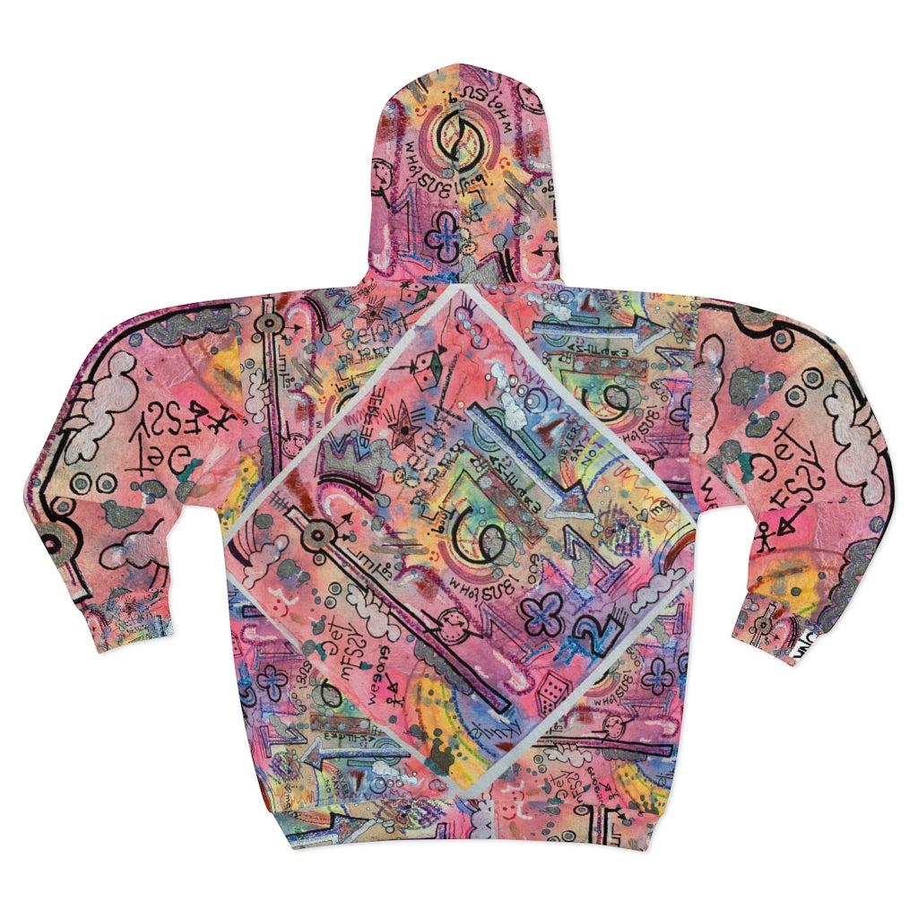 Zip Fleece Hoodie / Go Fly A Kite